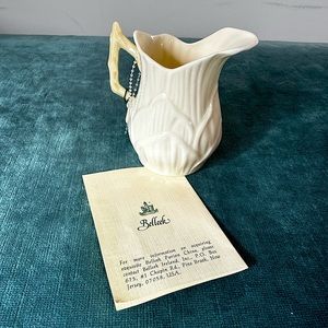 Belleek Creamer Porcelain Vase